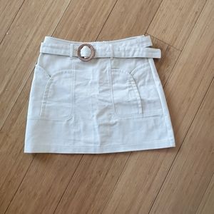 Altar'd State beige cotton denim skirt M